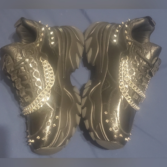 Asos Designs Studded & Chained Chunky Shoes, NWOT, MENS 10 - Picture 5 of 10